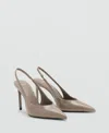 Mango Women's Patent Heeled Shoes In Neutral