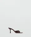 Mango Pointed-heel Sandals In Brown