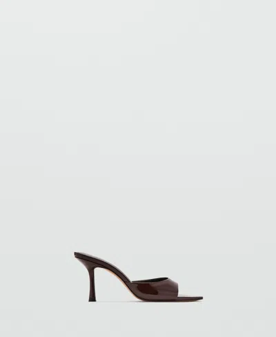 Mango Pointed-heel Sandals In Chocolate