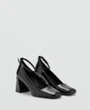 Mango Ankle Strap Pump In Black