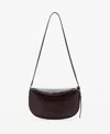 Mango Oval Flap Faux Leather Crossbody Bag In Brown