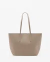 Mango Pebbled Effect Shopper Bag Medium Brown In Medium Brown