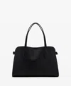 Mango Women's Pebbled Leather Effect Medium Bag In Black