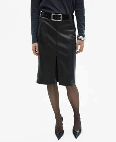 Mango Women's Pencil Skirt In Black