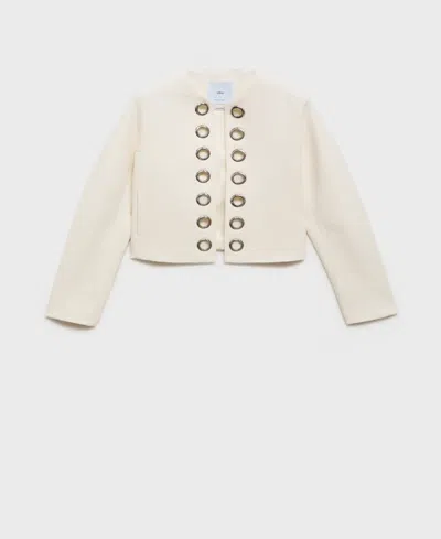 Mango Women's Perforated Trim Cotton Jacket