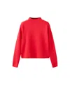 Mango Mock Neck Sweater In Red