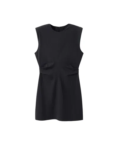 Mango Women's Pinstripe Mini Shift Dress In Black