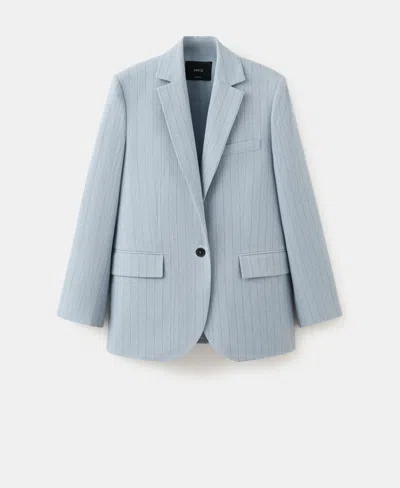 Mango Women's Pinstripe Suit Blazer In Blue