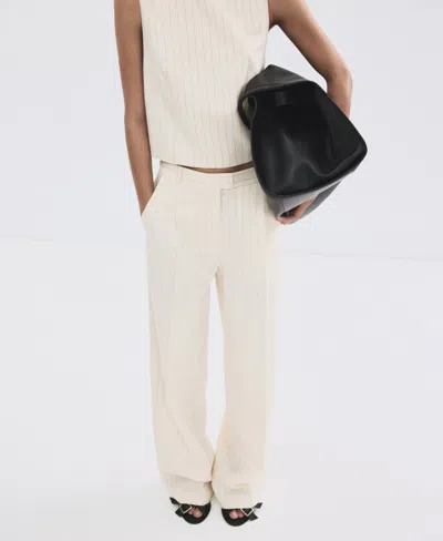 Mango Women's Pinstripe Suit Pants In Neutral