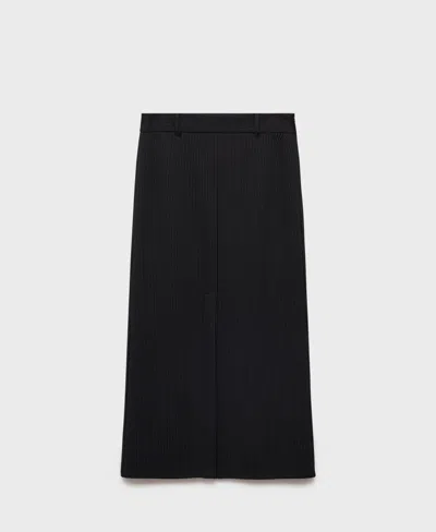 Mango Women's Pinstripe Suit Skirt In Black