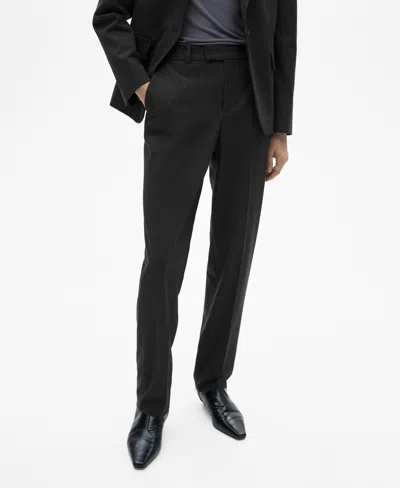 Mango Women's Pinstripe Suit Trousers In Dark Heather Gray