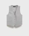 Mango Women's Pinstriped Suit Vest In Gray