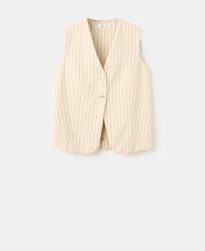 Mango Women's Pinstriped Suit Vest In Neutral