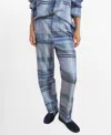 Mango Print Pajama Pants In Blue