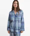 Mango Mixed Print Cotton Pajama Top In Blue