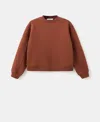 Mango Cotton Sweatshirt In Brown
