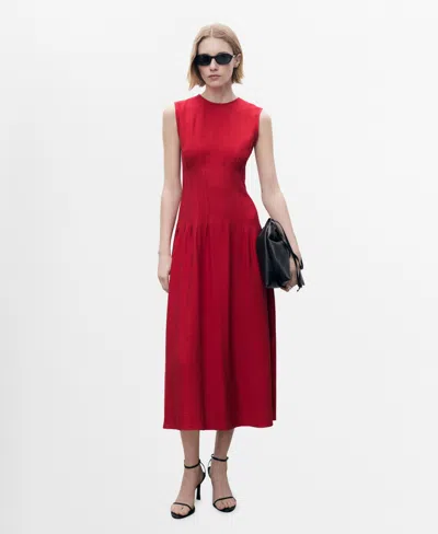 Mango Women's Pleated A-line Dress