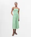 Mango Midi Dress With Darts Mint Green