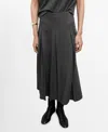 Mango Women's Pleated A-line Skirt In Gray