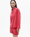 Mango Striped Cotton-blend Shirt Red In Red