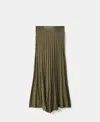 Mango Women's Pleated Knit Skirt In Brown