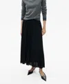 Mango Pleated Skirt In Black