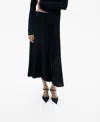 Mango Pleated Midi Skirt In Black In Black