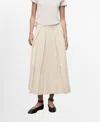 Mango Women's Pleated Midi-skirt In Neutral