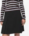 Mango Pleated Mini Skirt In Black