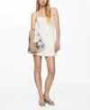 Mango Planked Short Dress Off White In Off White