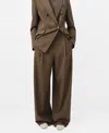 Mango Women's Pleated Straight-leg Suit Pants In Brown