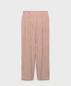 Mango Pleated Stripe Straight Leg Pants In Multi