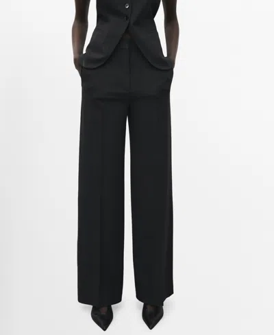 MANGO WOMEN'S PLEATED SUIT PANTS
