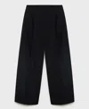 Mango Pleated Wide Leg Pants In Black