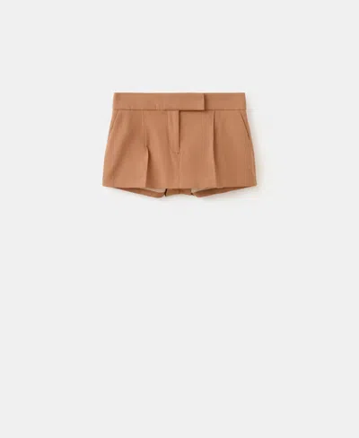 Mango Women's Pleats Mini-skirt In Brown