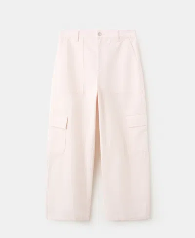 Mango Women's Pocket Cargo Jeans In Pink