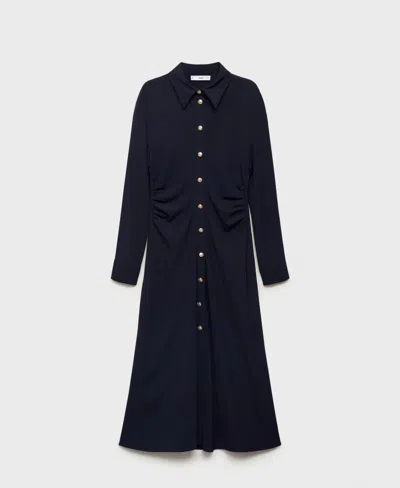 Mango Women's Dress In Dark Navy