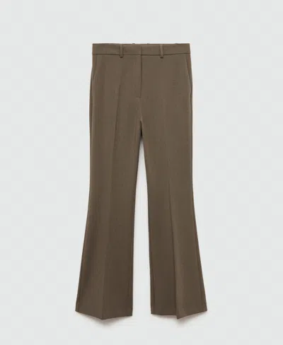 Mango Women's Pocket Flared Pants In Green