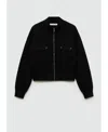 Mango Blouson En Mail In Black