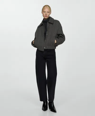 Mango Women's Pocket Knit Jacket In Open Gray