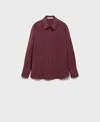 Mango Women's Pocket Modal Shirt In Violet