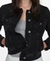 Mango Pocketed Denim Jacket Black Denim In Black Denim