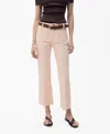 Mango Alex Raw Hem Patch Pocket Crop Flare Jeans In Pink