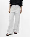 Mango Patch Pocket High Waist Wide Leg Jeans
