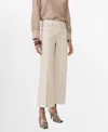 Mango Patch Pocket High Waist Wide Leg Jeans In Neutral