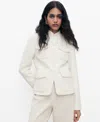 Mango Bouclé Jacket With Pockets In White