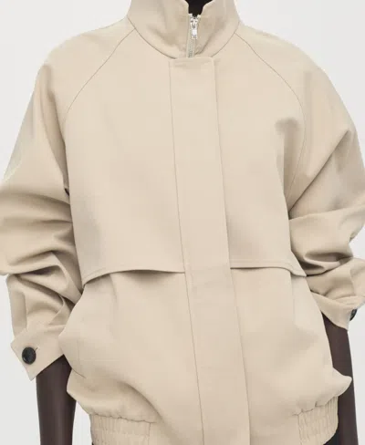 Mango Women's Pockets Cotton Jacket In Gray