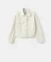 Mango Pockets Denim Jacket In Neutral