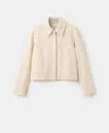 Mango Denim Jacket In White