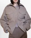 Mango Jacket Grey In Brown